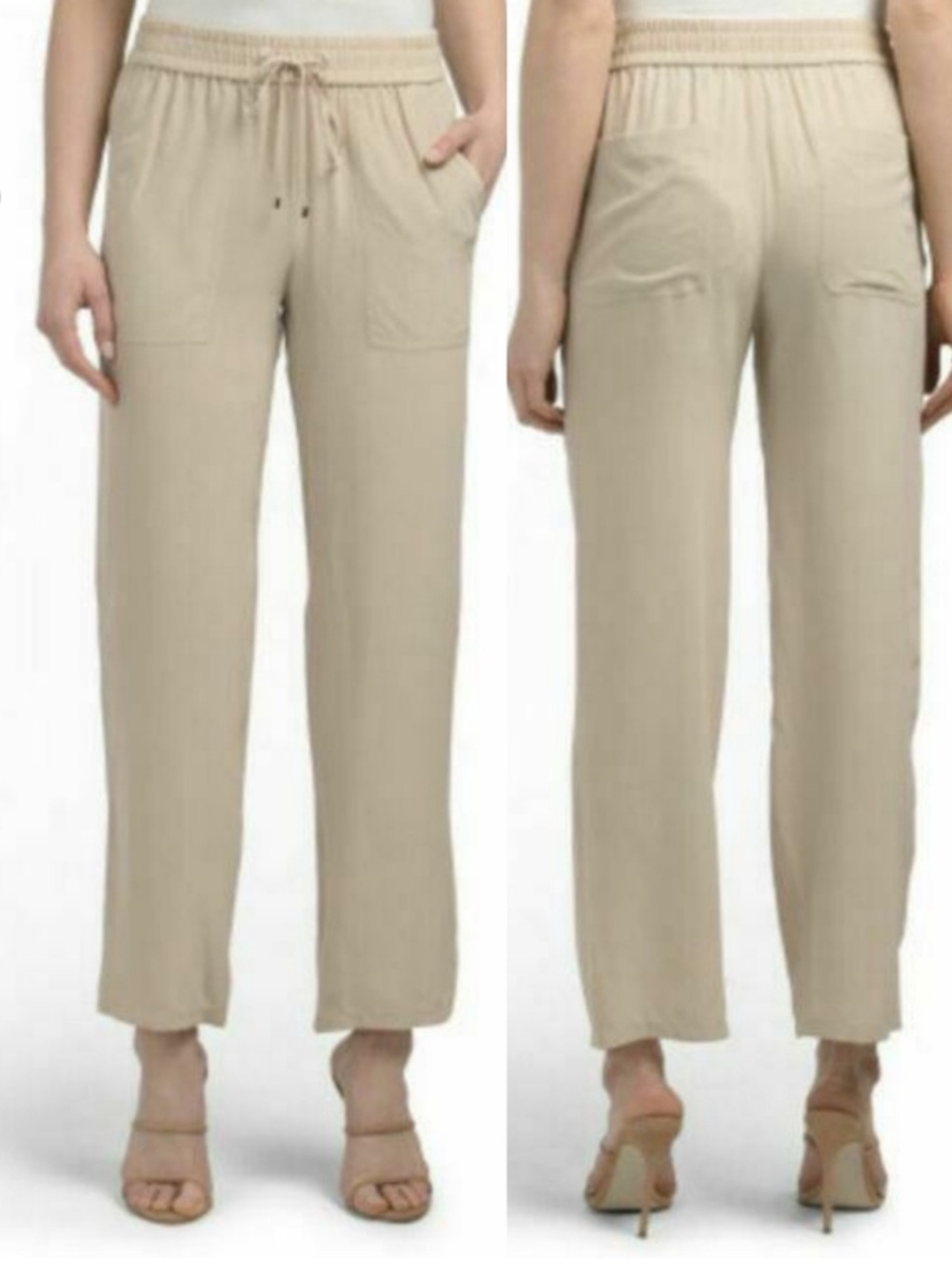 Theory Cortlandt Linen Pants Butter Yellow Cream Medium